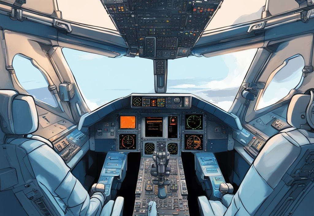 Modern fighter jet cockpit illustration highlighting airflow vents and control panels, addressing the question do fighter jets have AC.