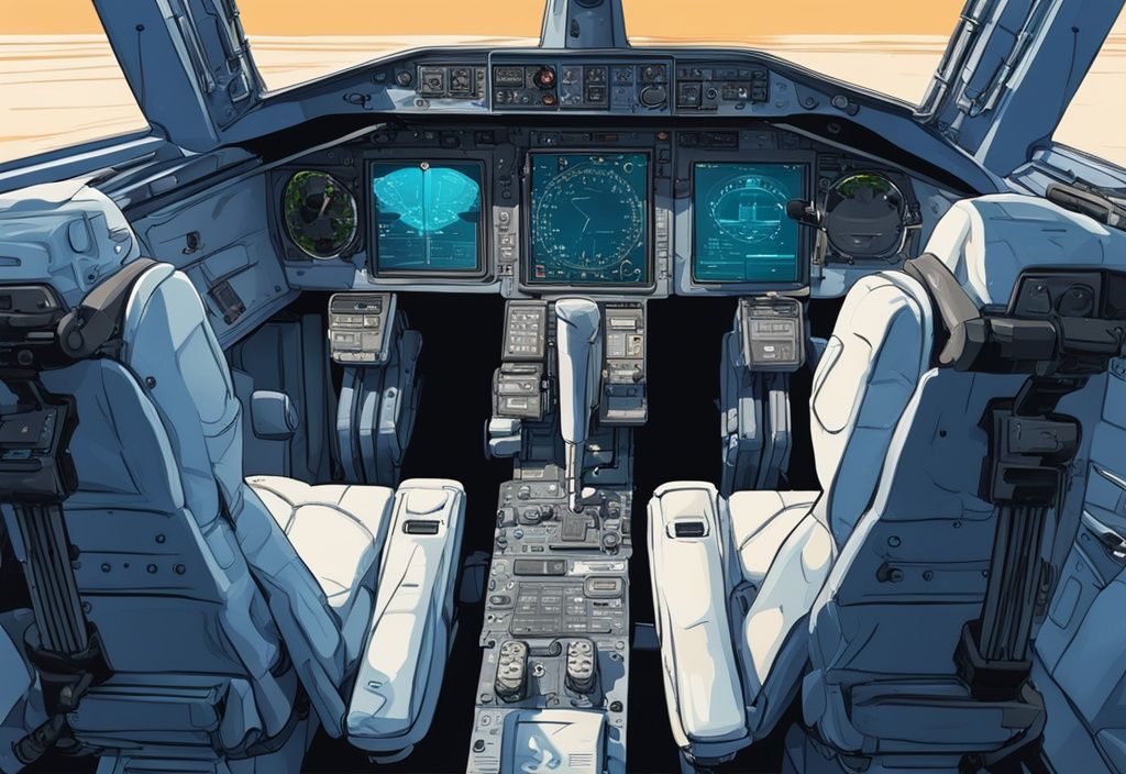 Modern fighter jet cockpit with blue color theme, highlighting built-in air conditioning system.