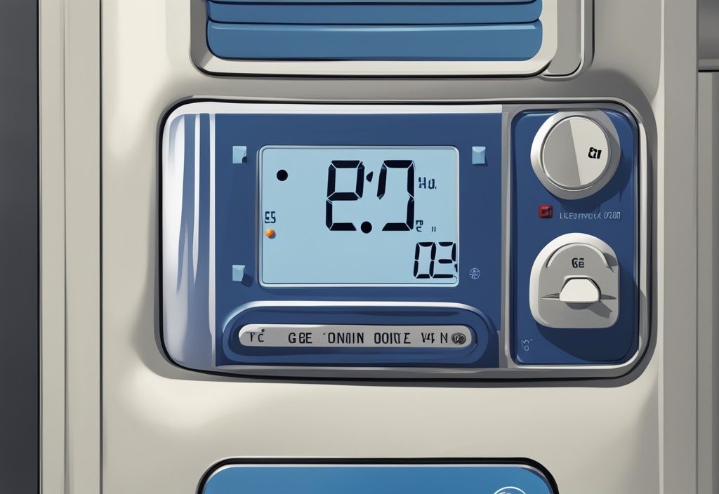 Modern digital painting of GE air conditioning unit error code 88 display, tools, and technical manual.