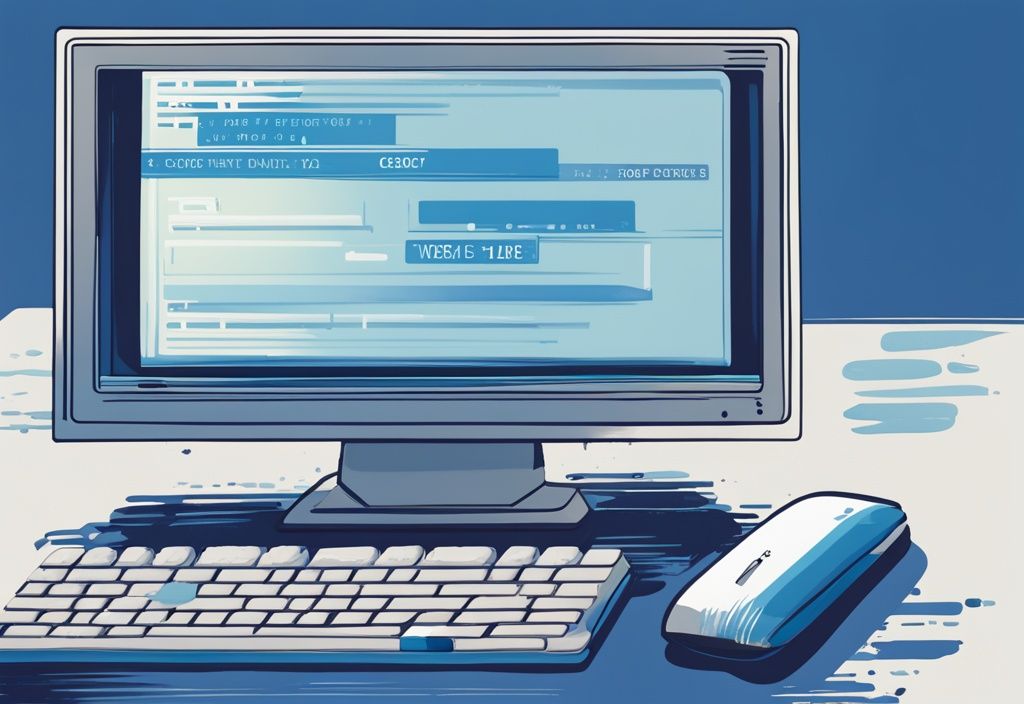 Modern digital painting with blue theme showing a computer screen displaying pop-up error message "Error Code H3" related to h3 code on mini split.